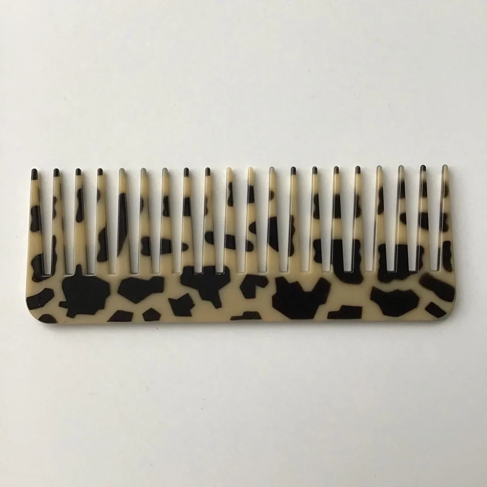 NEW Tortoise-Look Comb Wide Tooth Hair Detangler Vanity Purse Gym Bag Beach